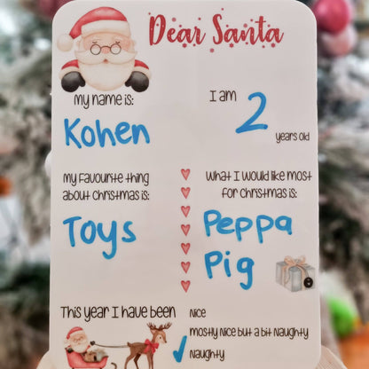 Christmas Photo Board - Dear Santa