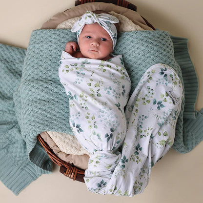 Eden Organic Jersey Wrap & Topknot Set