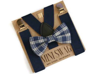 Baby Bow Tie & Leather Suspender Set