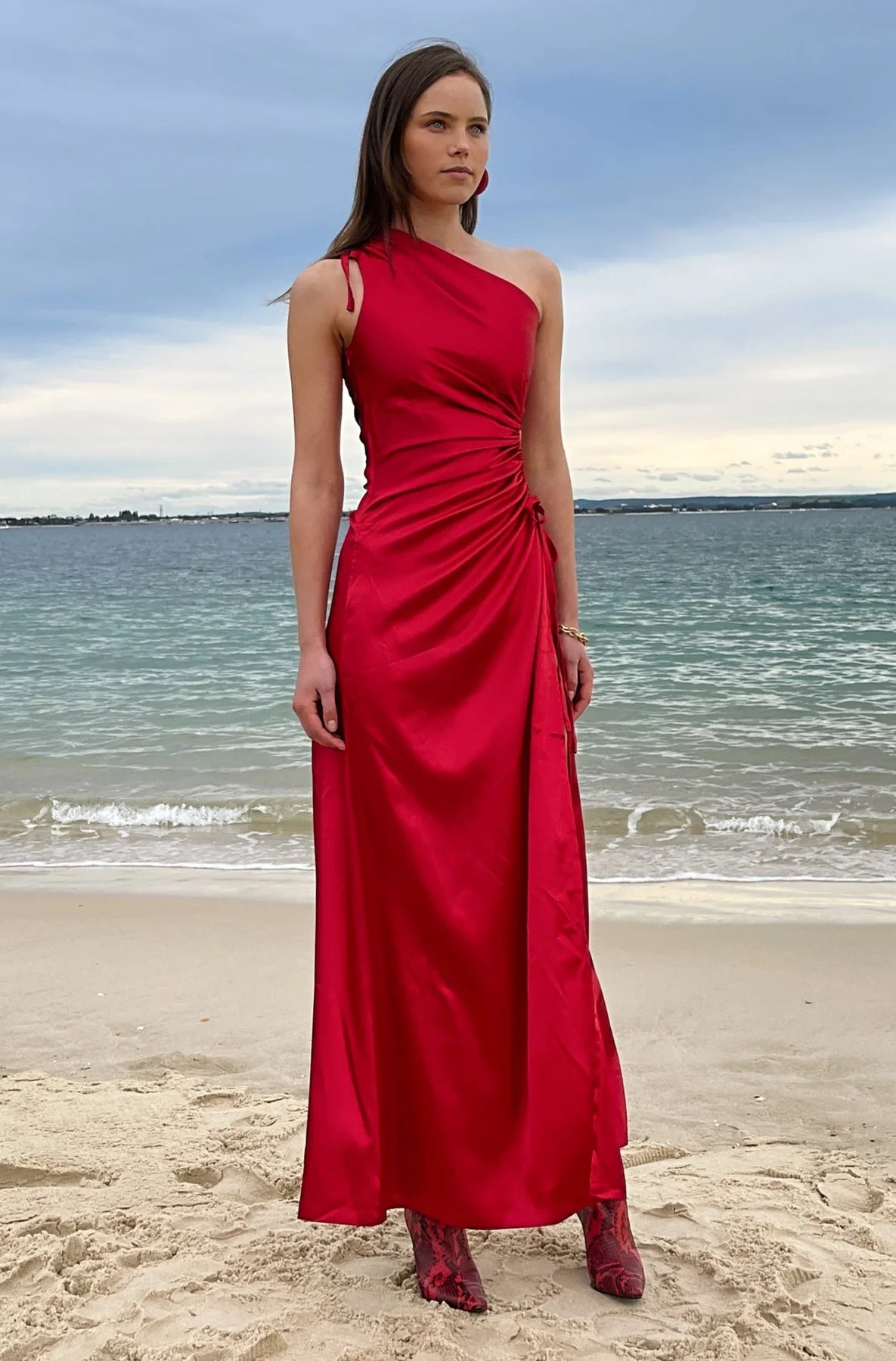 Nour Scarlett Red Maxi Dress