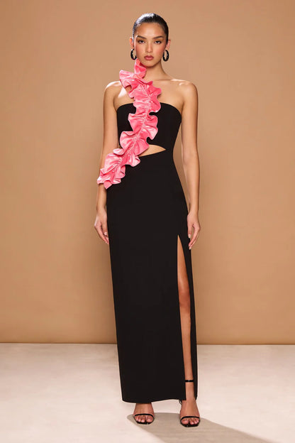 Praiano Rosa Dress - Black Flamingo
