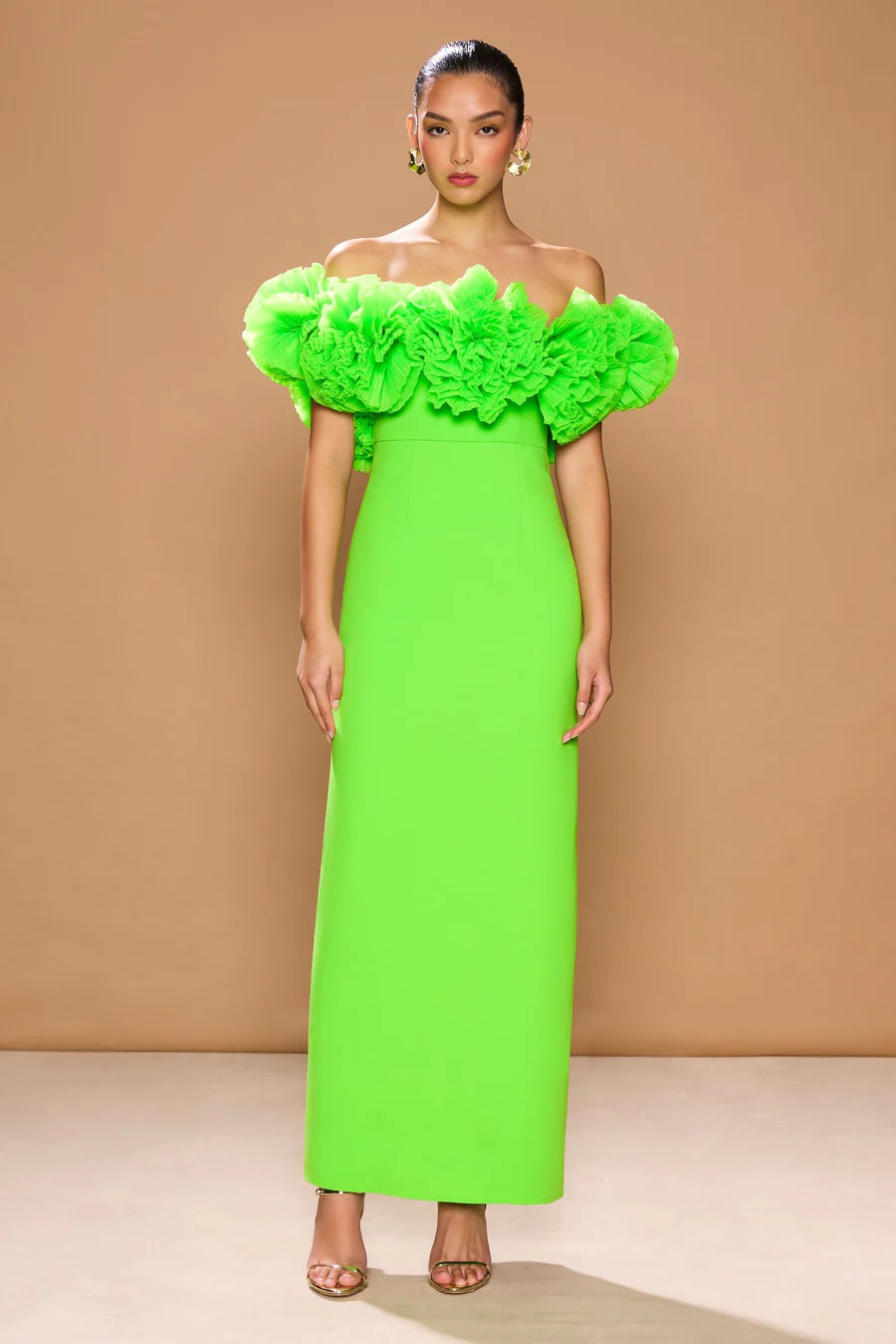 Sorrento Gown - Fluroescente Verde Green