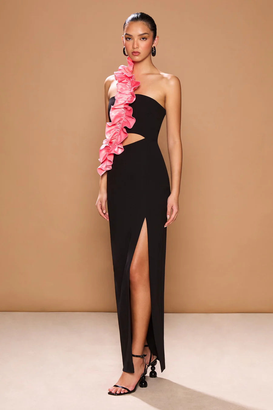 Praiano Rosa Dress - Black Flamingo