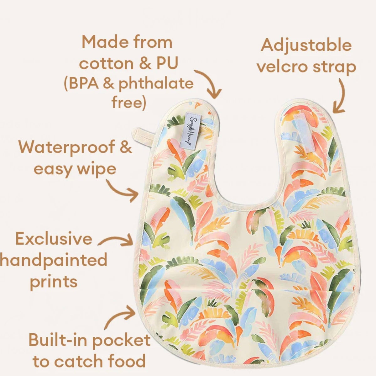 Summer Palm Snuggle Bib