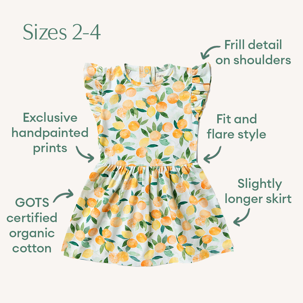 Citrus Squeeze Short Sleeve Organic Dress