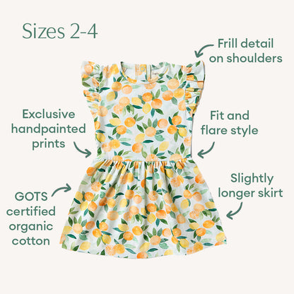 Citrus Squeeze Short Sleeve Organic Dress