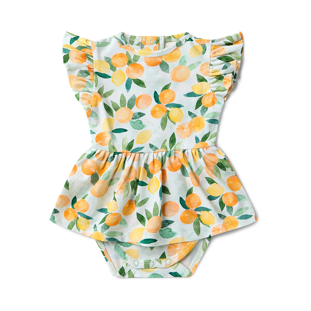 Citrus Squeeze Short Sleeve Organic Dress