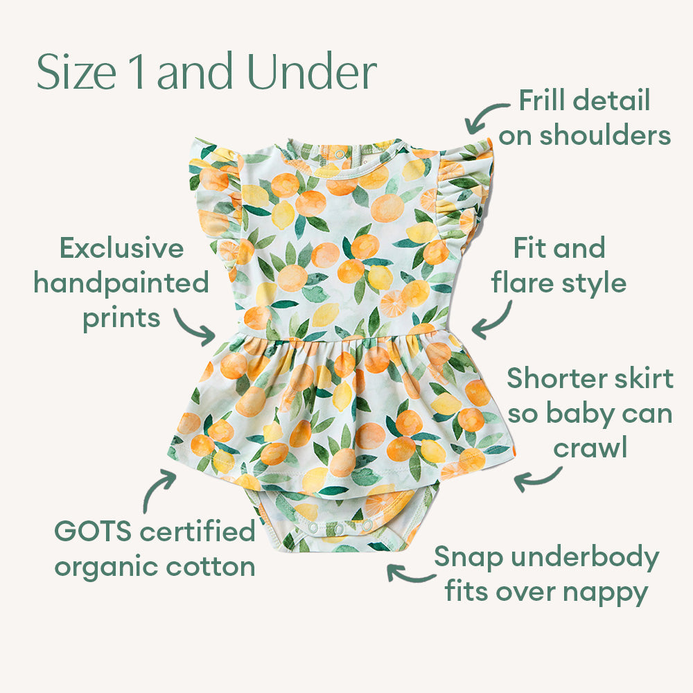 Citrus Squeeze Short Sleeve Organic Dress