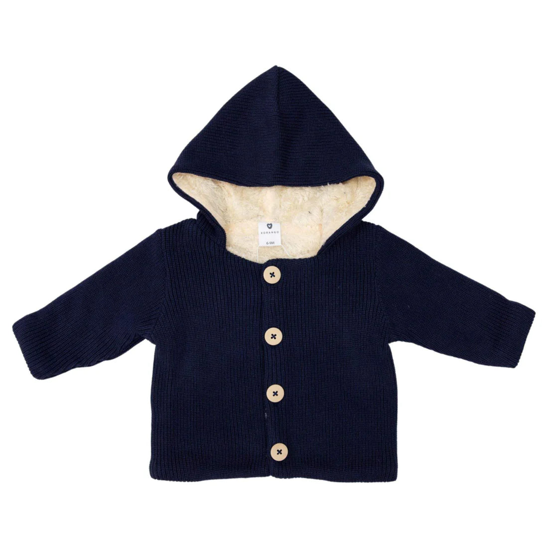 Lined Knit Jacket - Navy