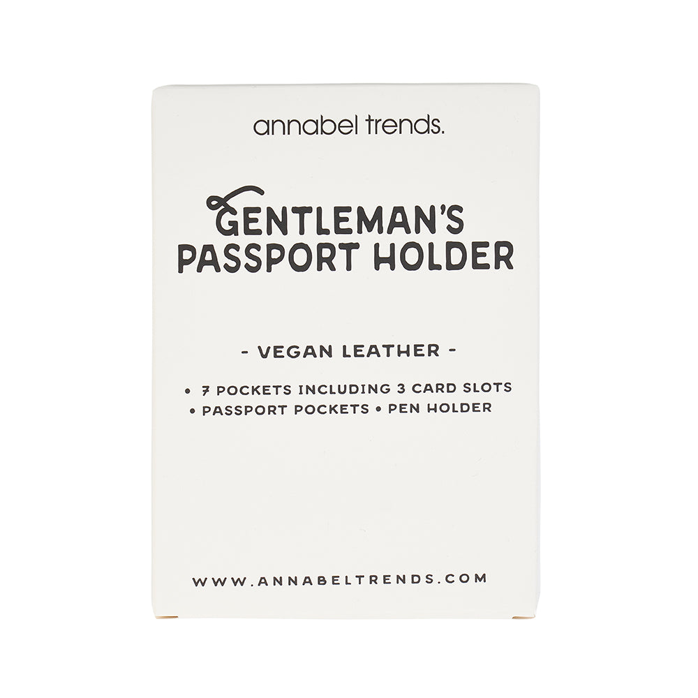 Gentlemans Passport Holder - Vegan Leather