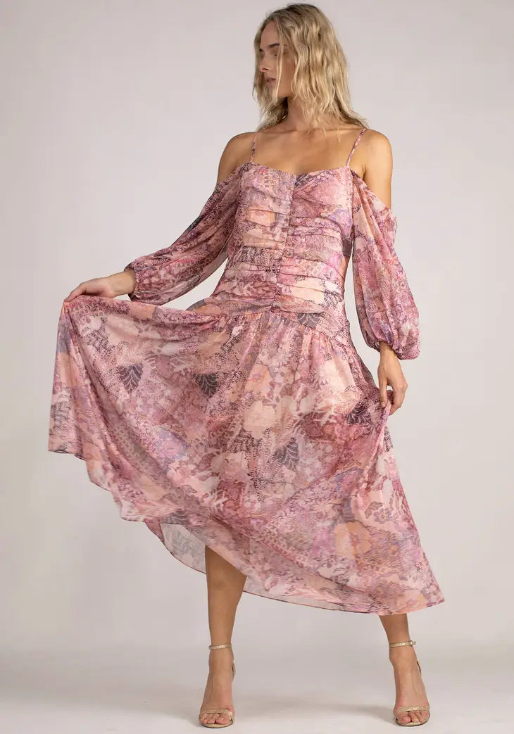 Imagination Batik Phoenix Maxi Dress - Pink Floral