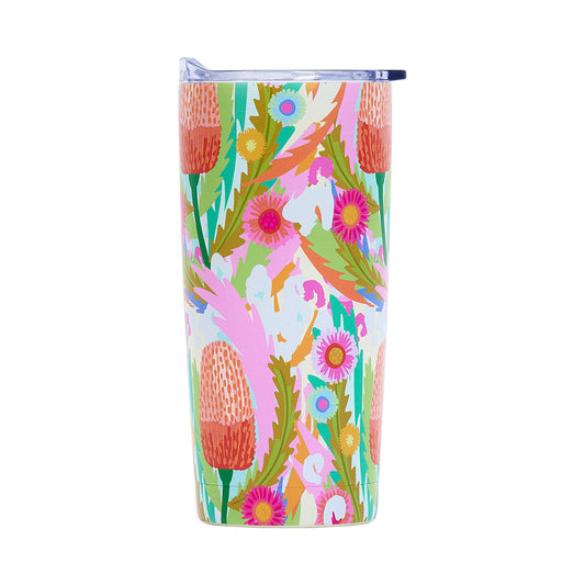 Smoothie Cup + Straw – Double Walled – Stainless Steel – Paper Daisy 500ml
