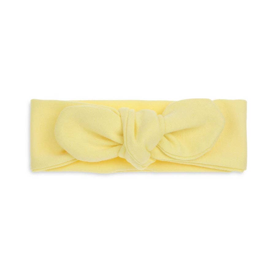 Evie Knotted Headband - Lemon