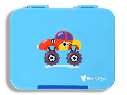 Bento Lunchbox (Large) - Light Blue Car