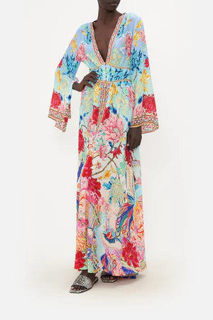 Kimono Sleeve Dress With Shirring Detail (Go Stag)