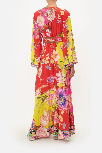 Kimono Sleeve Dress With Shirring Detail (The Beetles)