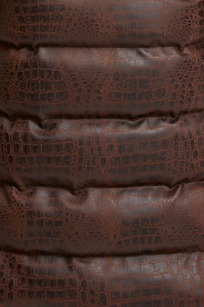 Croc Illusion Coat - Chocolate