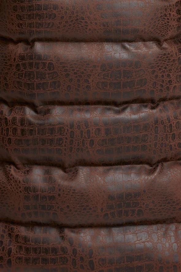 Croc Illusion Coat - Chocolate