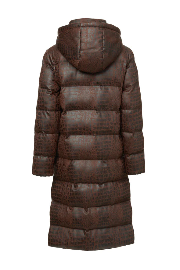 Croc Illusion Coat - Chocolate