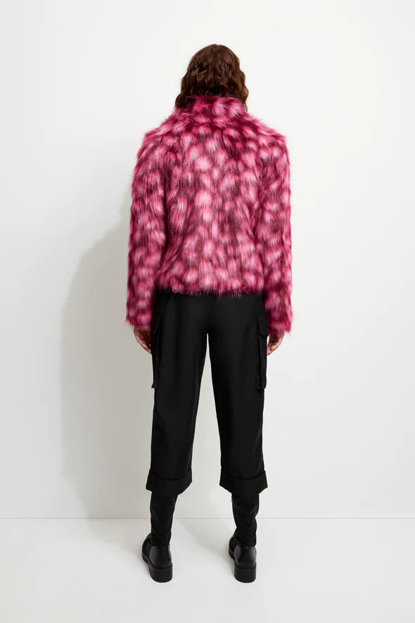 Glow Jacket - Bright Pink Leopard