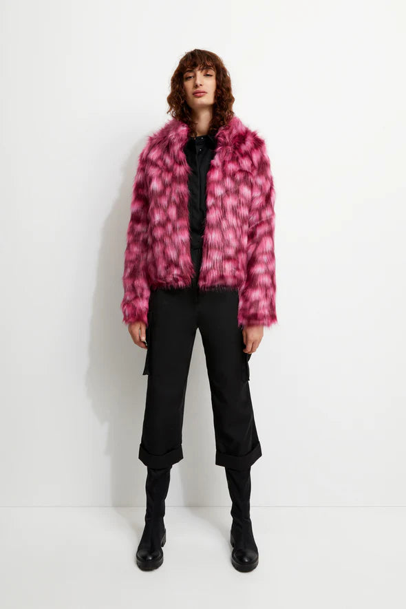 Glow Jacket - Bright Pink Leopard