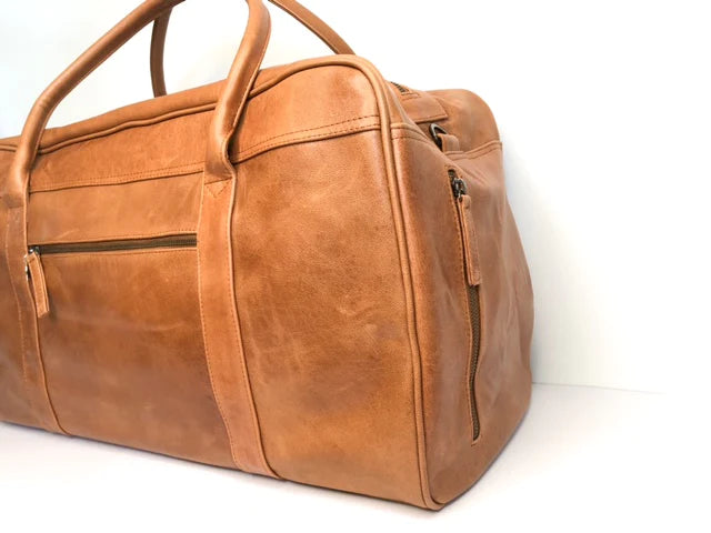 Nevada Leather Travel Tote Bag
