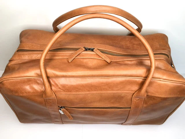 Nevada Leather Travel Tote Bag