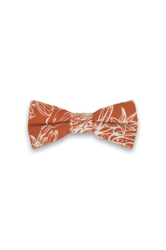 Mens Accessories (Tie, Adult & Kids Bowties, Pocket Square, Socks) - Burnt Orange Kangaroo Paw