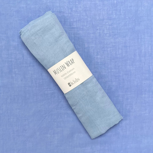 Muslin Wrap - Blue - 100x120cm