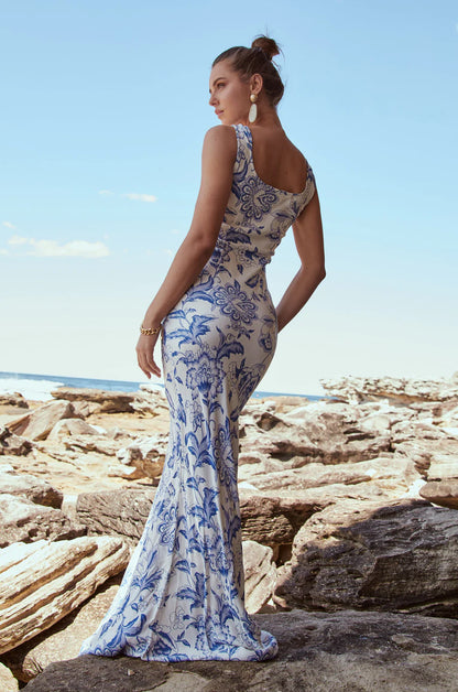 Isabelle Paisley Blue Gown
