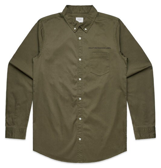 Vault Premium Men's Shirt - Army Green