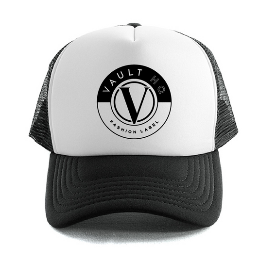 Vault Premium Truckers Hat - Black & White