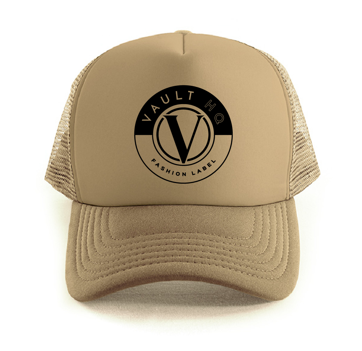 Vault Premium Truckers Hat - Tan