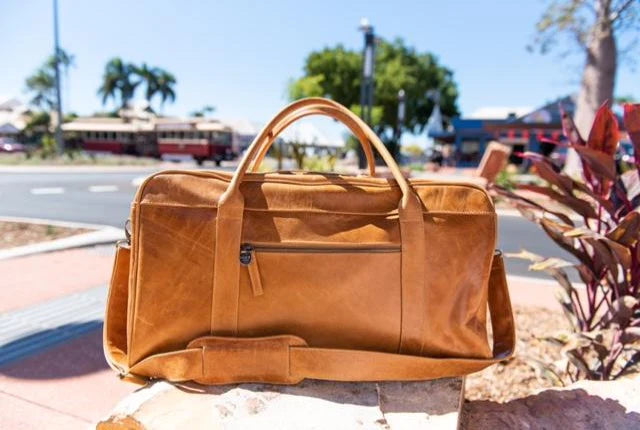 Nevada Leather Travel Tote Bag