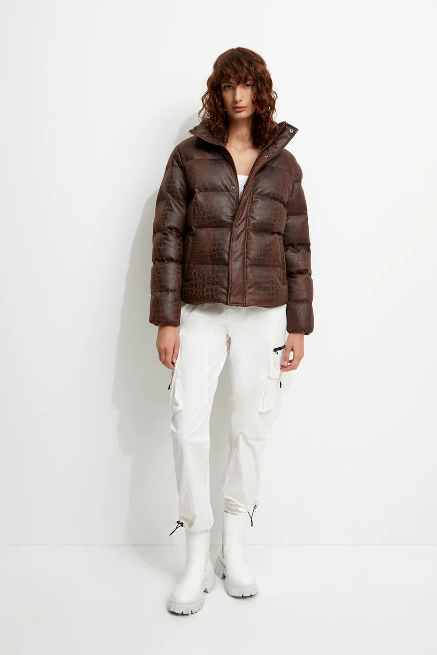 Croc Illusion Jacket - Chocolate