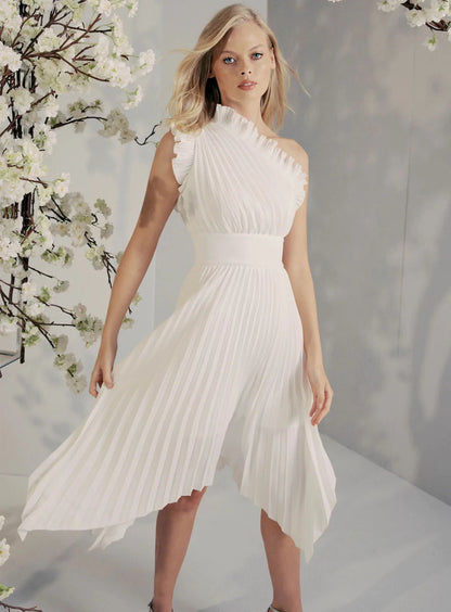 The Lady Like Midi Dress - White